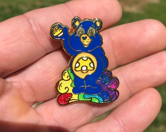 Mushroom Eating I Don’t Care Bear Hat Pin