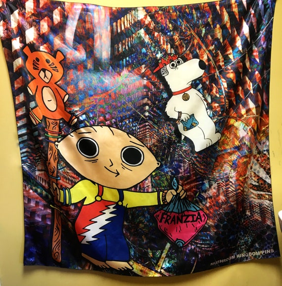 Wine Time Trippy Festival Tapestry Etsy