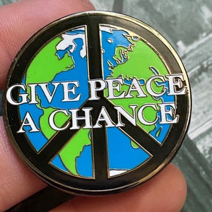Give Peace A Chance Hat Pin, Peace Pin, World Peace Lapel Pin