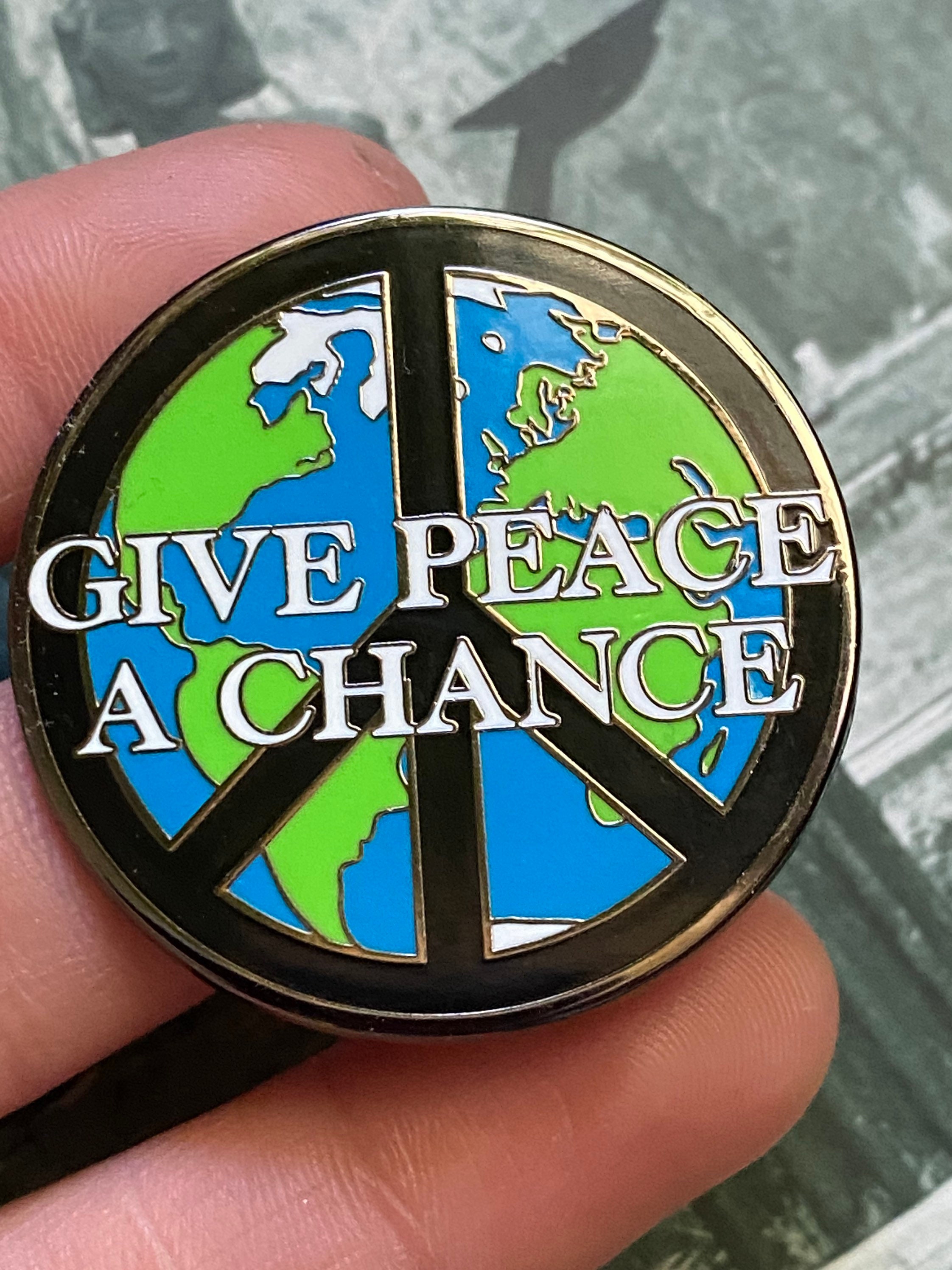 Give Peace A Chance Hat Pin, Peace Pin, World Peace Lapel