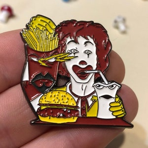 Fast Food Fury Funny Cartoon Hat Pin – Aqua Teen Hunger Force Inspired | Limited Edition Pin by Mushroom Kingdom Pins