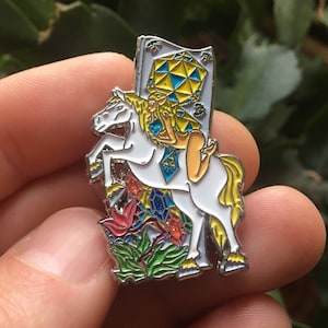 Princess Zelda Odesza Pin – Limited Edition 1.5" Soft Enamel And Glitter Zelda x Odesza Mashup Pin Gaming & Music Festival Fan Art MKP