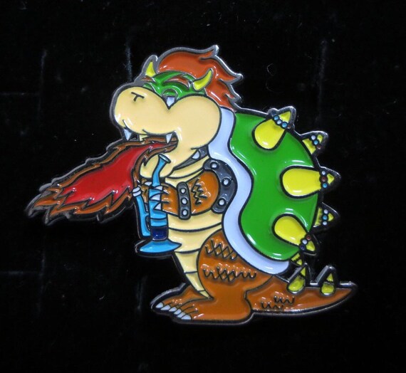 Bowser Blow Torch Dab Rig Hat Pin by Mushroom Kingdom Pins Etsy