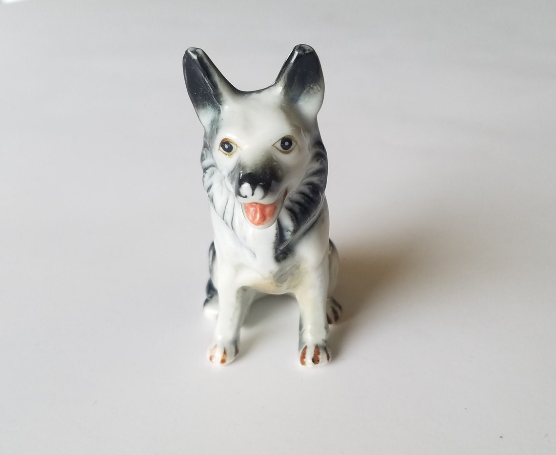 Vintage Ceramic German Shepherd Figurine Etsy