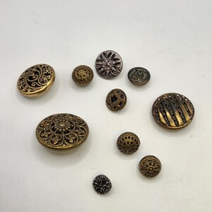 Vintage Lot Ten Victorian Twinkle Buttons