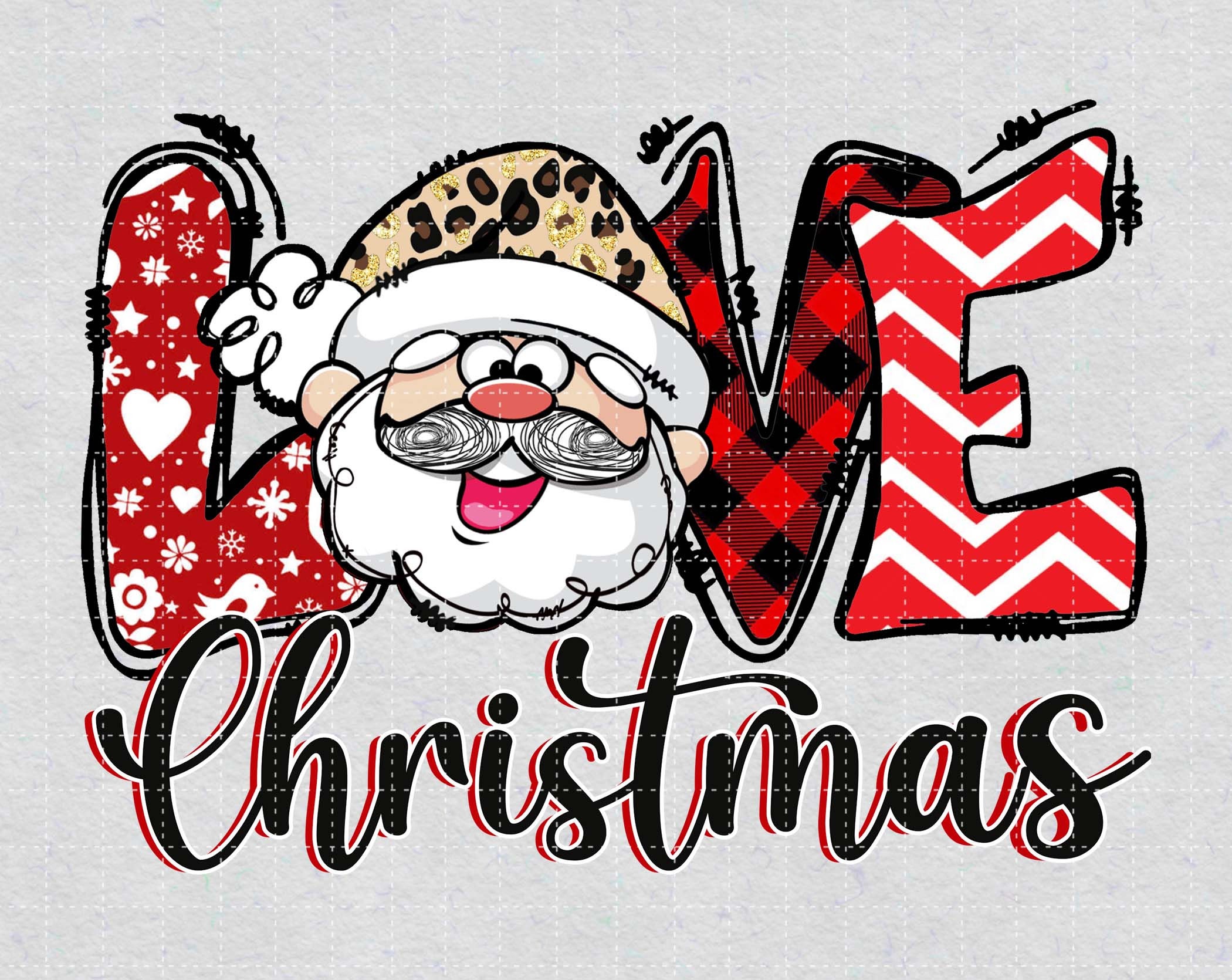 Love Christmas PNG Merry Christmas Love Santa Christmas Etsy
