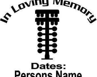 In loving Memory Sticker Vinyl Decal Custom Remembrance Personalized Car Window Drag Racing Tree