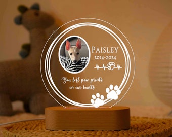 Pet Loss Gifts - Pet Memorial Lamp - Pet Bereavement Gift - Pet Sympathy Gift - Dog Memorial - In Loving Memory - Pet Remembrance Gift