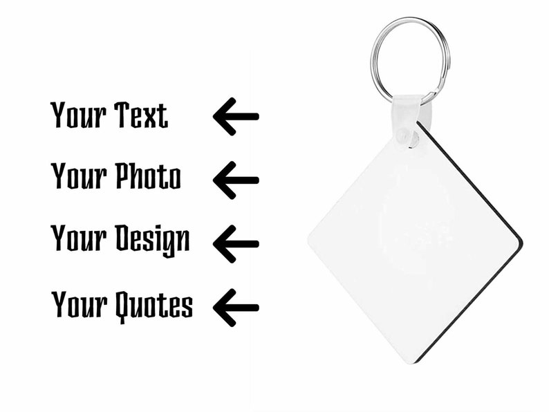 Double Sided Photo Keychain Gift for Dad Grandpa Custom Children Dog Pet Photo Keyring Photo Keychain
