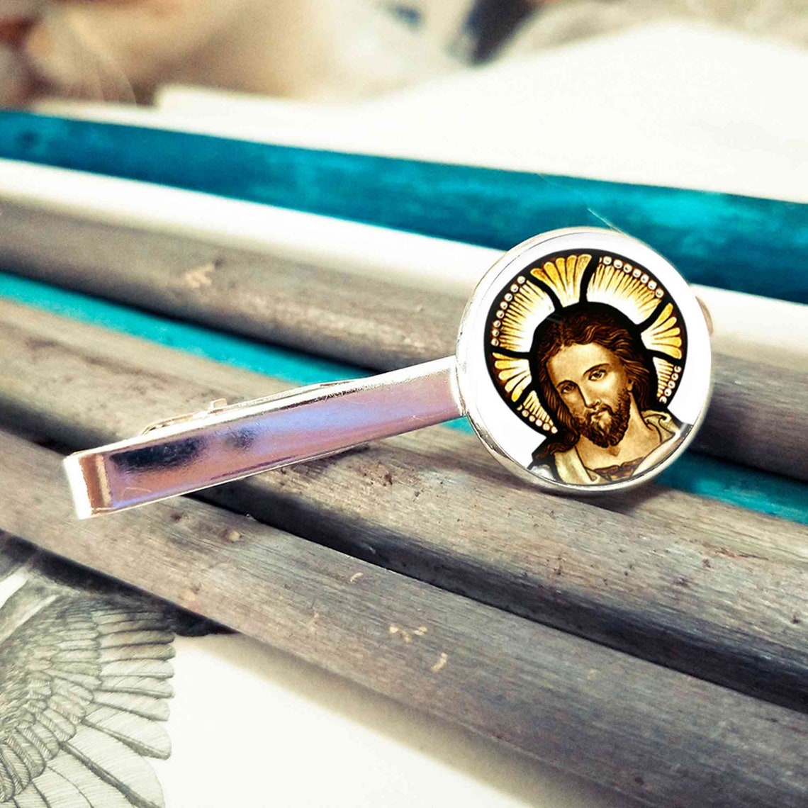 Christ Jesus Cuff Links Tie Clip Custom Personalized Gifts Etsy