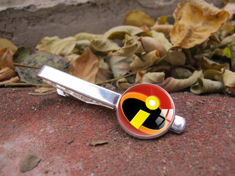 Custom Cufflinks Tie Clip Men Jewlery Gift for Wedding Groom Groomsmen Father Brother Him Dad The Incredibles Symbol Cuff Links
