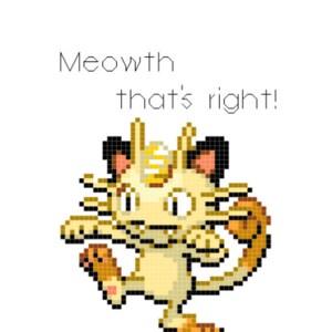 Meowth Pokemon Cross Stitch Pattern PDF image 2