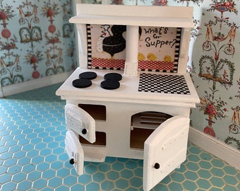 1:12 Miniature Dollhouse Country Kitchen Stove