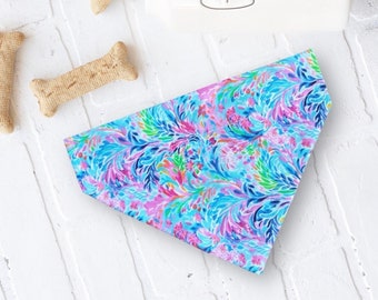 Pañuelo azul para perro hecho a mano, ideal como regalo para perros, regalo para mamás perrunas, accesorios para perros, pañuelos preppy para mascotas, regalos para amantes de los perros, hechos a mano.