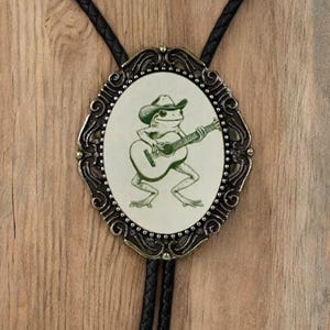 Bolo Tie with Frog Western Wedding Mens Jewelry, Cowboy Jewelry Vintage Bolo Ties for Men Gifts Bola, Groomsmen Gift for Him Western Gifts