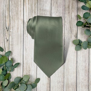 Sage Necktie for Weddings, Groomsman Gift, Groomsman Proposal, Sage Green Wedding, Sage Ties for Men, Groomsmen Gift, Sage Green Neckties