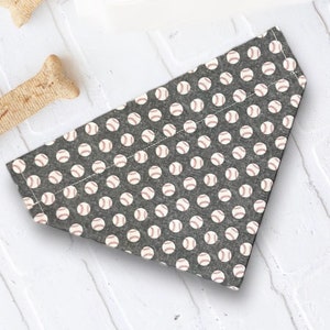 Dog Bandana with Baseballs, Baseball Gift Dog Lover Gift, Sports Pet Accessories, Baseball Dog Gift