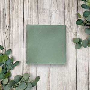 Sage Green Pocket Square, Dusty Sage Green Pocket Squares, Wedding Handkerchief for Groom Groomsmen, Mens Handkerchief, Eucalyptus Wedding