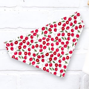 Summer Dog Bandana with Cherries for Pet Gift, Cherry Dog Bandanas for Spring and Pet Bandanas for Dog Gift, Pet Accessories