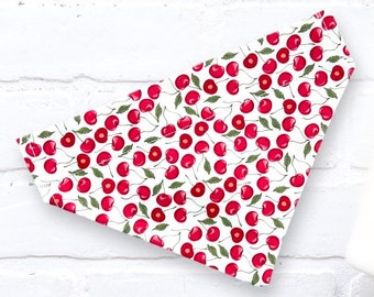 Summer Dog Bandana with Cherries for Pet Gift, Cherry Dog Bandanas for Spring and Pet Bandanas for Dog Gift, Pet Accessories