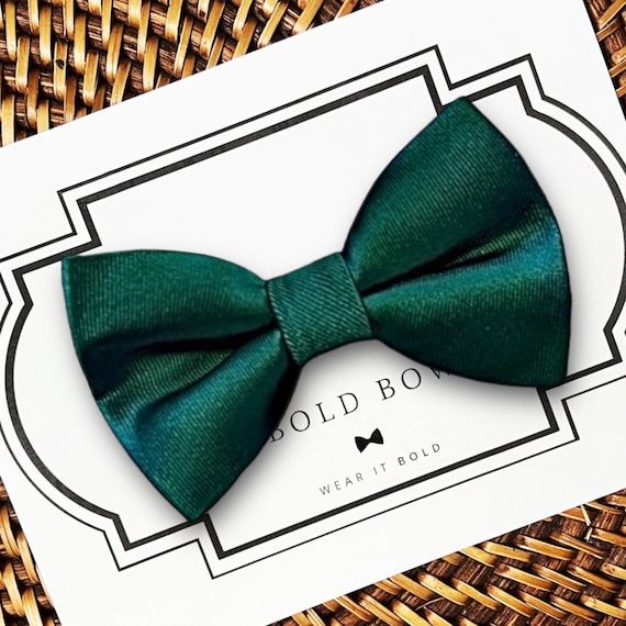 Emerald Green Dog Bow Tie or Cat Bow Tie, Christmas Dog Bowtie for Dog Collar, Dog Bow Ties, Wedding, Puppy Bow Tie,Bow Tie for Dogs or Cats
