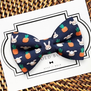 Easter Bunny Dog Bow Tie or Cat Bow Tie for Dog Collar or Cat Collar, Bow Tie for Dogs, Bunny Bowtie, Bow Ties, Spring Bow Tie, Dog Gift