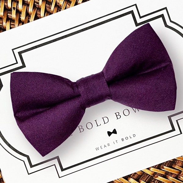 Purple Wedding Dog Bow Tie, Plum Purple Bow Tie for Dogs, Cats, Pets, Bowtie, Bow Ties, Dog Bow Tie, Dog Accessories, Dog Ring Bearer BowTie