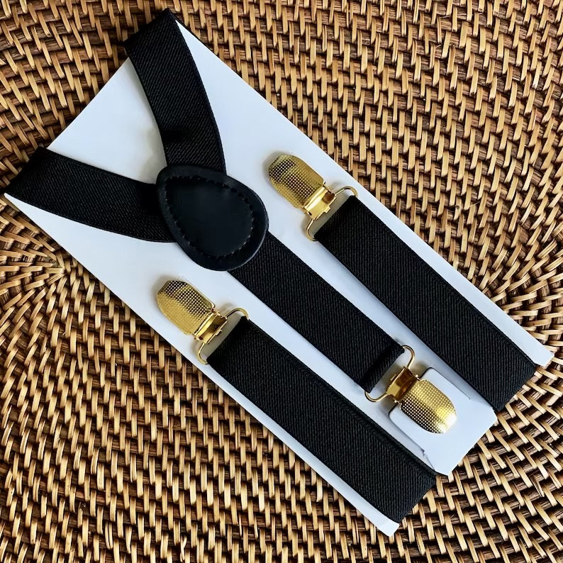 VINTAGE GIANNI VERSACE MEDUSA SUSPENDERS