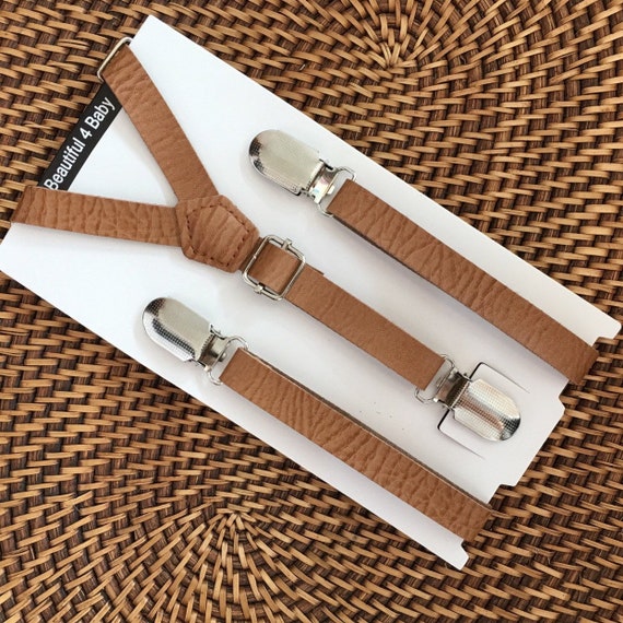 Leather Suspenders, Brown Suspenders, Leather Suspenders, Wedding Suspenders, Groomsmen Suspenders, Toddler Suspenders, Rustic Wedding