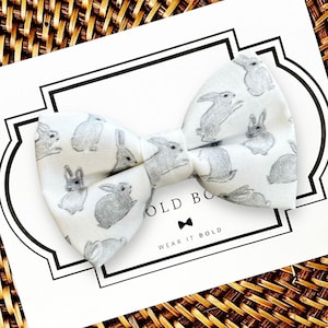 Easter Bunny Dog Bow Tie or Cat Bow Tie for Dog Collar or Cat Collar, Bow Tie for Dogs, Bowtie, Bow Ties, Spring Bow Tie, Dog Gift