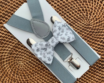 Boy Kids Baby Rabbits 100% Cotton Easter Bunny GRAY GREY Bow Tie 1-6 Years Old Boy Kids Baby Rabbits 100% Cotton Easter Bunny GRAY GREY Bow Tie 1-6 Years Old