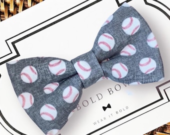 Baseball Dog Bow Tie | Cat Bowtie | Spring Pet Collar Accessory S - XL
