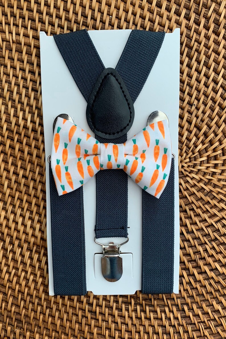 Easter Bow Tie Carrot Bow Tie Easter Outfit for Boys Bow Etsy