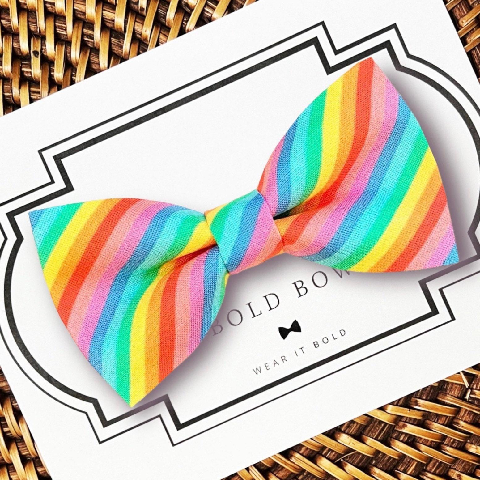 Rainbow Dog Bow Tie, LGBTQ, Love is Love, Gay, Bowtie, Bow Ties, Pride, Dog Bowtie, Rainbow Bow Tie for Dogs, Cats, Pets, Dog Lover Gift