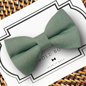 Sage Green Dog Bow Tie or Cat Bow Tie, Dog Wedding Attire, Dog Wedding Bow, Dog Ring Bearer, New Puppy Gift, Dog Mom Gift, Sage Wedding