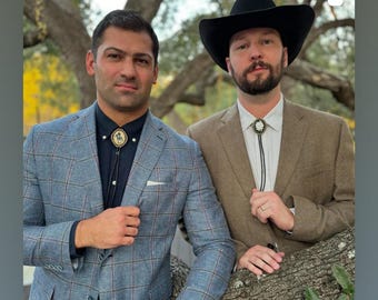BYUTFA Cravatta Western Vintage Bolo Cravatta Cowboy Cravatta Longhorn Bull NativiCravatta Bolo Americana per uomo Cravatta Cowboy Western Bolo