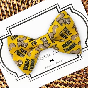 Squirrel Patrol Dog Bow Tie or Cat Bow Tie for Collar, Bow Tie for Dogs, Dog Bowtie, Bow Ties, Dog Accessories, Dog Birthday Gift, Dog Gift