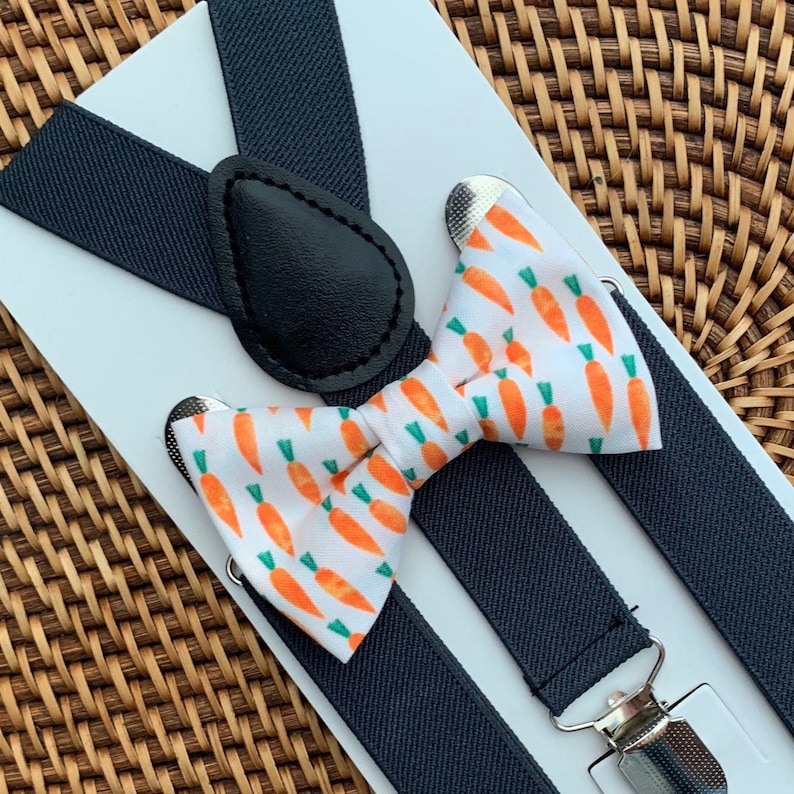 Easter Bow Tie Carrot Bow Tie Easter Outfit for Boys Bow Etsy