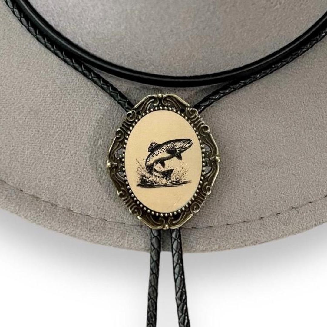 Fish Bolo Tie- Bolo Ties for Cowboy Attire or Cowgirl Western Jewelry ...