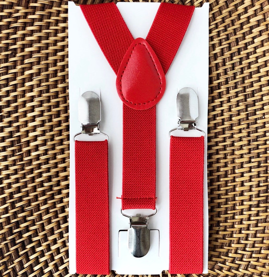 Red Suspenders, Groomsmen Suspenders, Wedding Suspenders, Ring Bearer