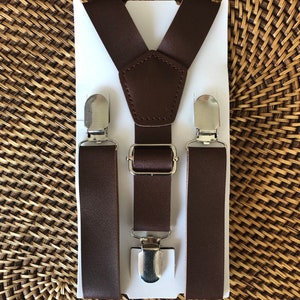 Leather Suspenders, Brown Leather Suspenders, Mens Suspenders, Groomsmen Suspenders,  Boys Suspenders, Rustic Suspenders, Rustic Wedding