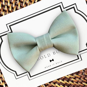 Sage Green Dog Bow Tie or Cat Bow Tie, Dog Wedding Attire, Dog Wedding Bow, Dog Ring Bearer, New Puppy Gift, Dog Mom Gift, Sage Wedding