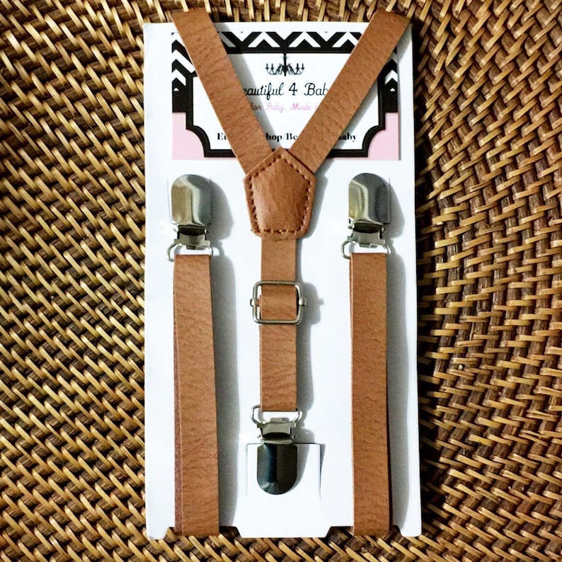 Leather Suspenders Mens Suspenders Cognac Suspenders Brown Etsy