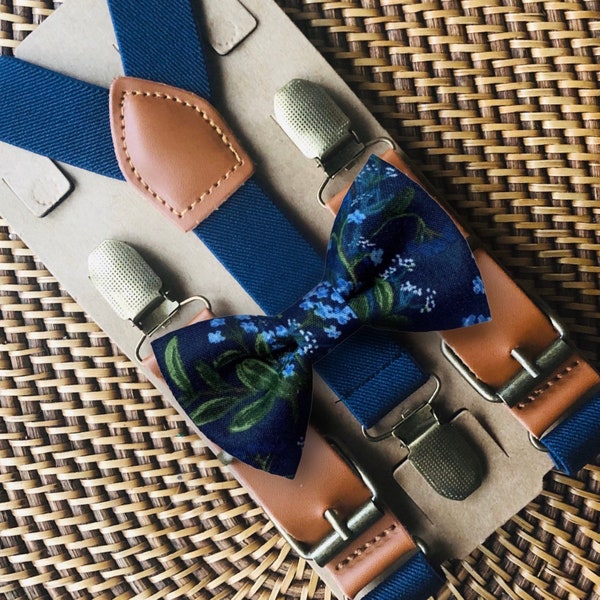 Navy Bow Tie for Menmens Floral Bow Tiemens Bow Tiepre-tied - Etsy Hong ...