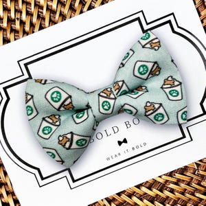 Coffee Dog Bow Tie for Dog Collar or Cat Collar, Cat Bow Tie, Dog Bowtie, Dog Accessories, Cat Lover Gift, Dog Gift, Dog Gifts, Dog Lover