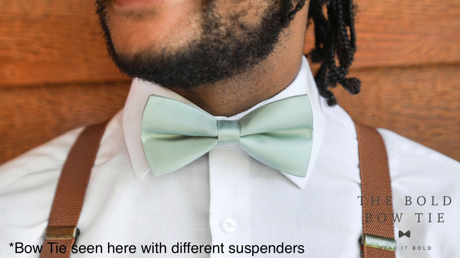 Sage Green Bow Tie & Suspenders Beach Wedding Green Bow Tie Etsy