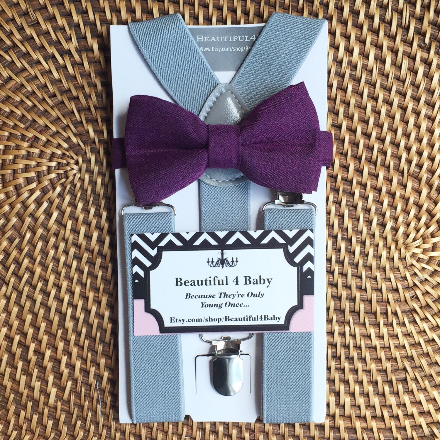 Purple Baby Bow Tie Purple Toddler Bow Tie Grey Toddler Etsy