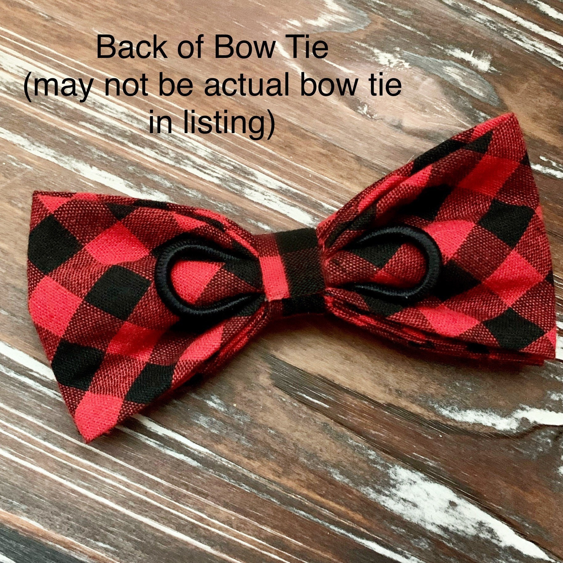 Buffalo plaid dog bow cheap tie