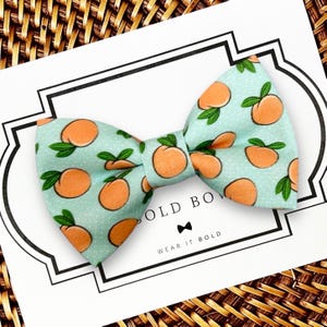 Peaches Dog Bow Tie, Summer Bow Tie, Cat Bow Tie, Dog Bowtie, Dog Lover Gift, Dog Accessories, Dog Gift, Dog Bows for Collar, Dogs