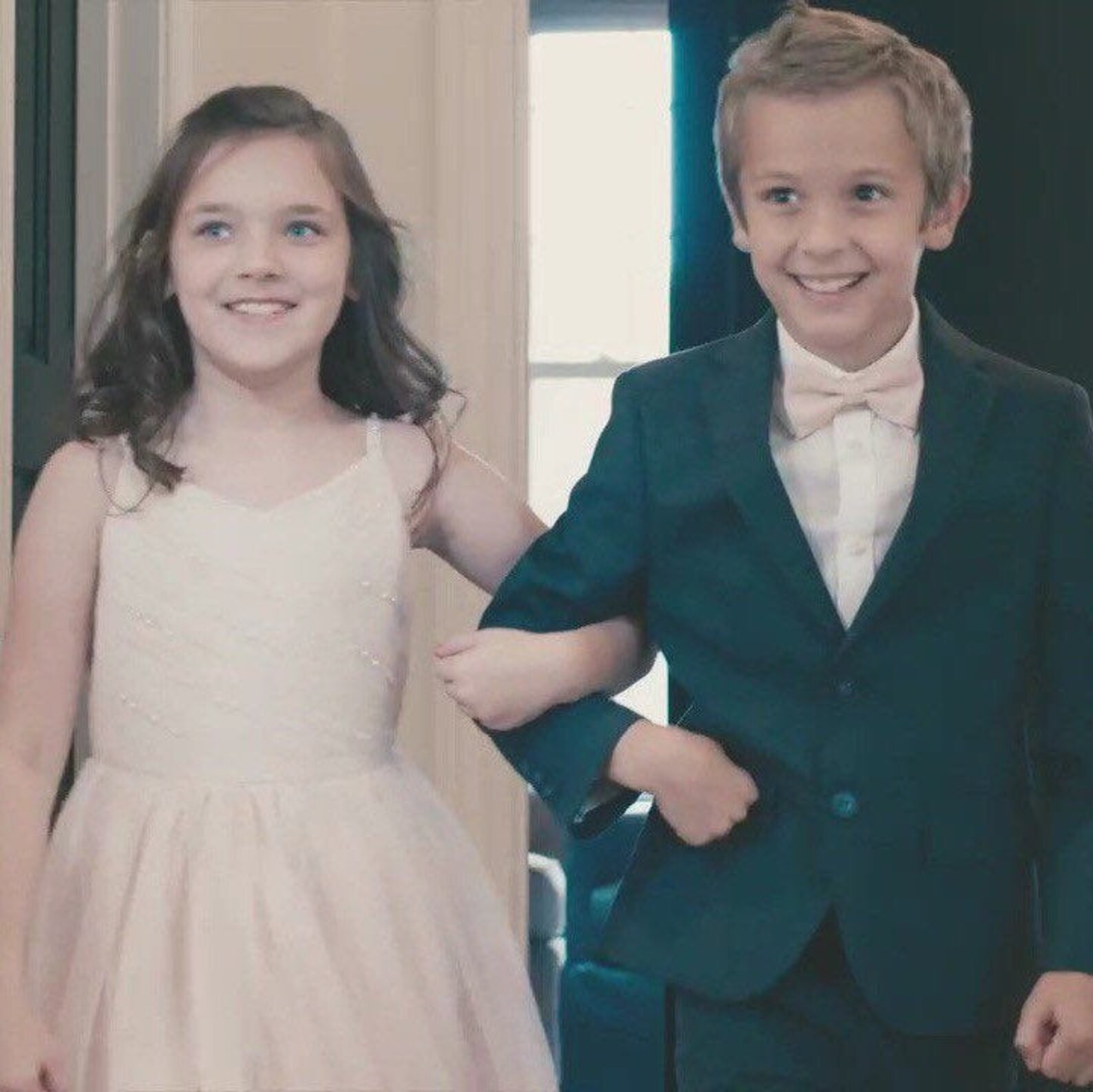 Blush Bow Tie & Navy Blue Suspenders Pink Bow Tie Blush Pink Etsy